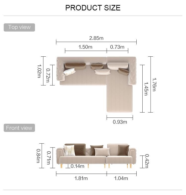 Linsy China Furniture En 1021 1+2+3 Fabric Sectional Sofa Rbc1K