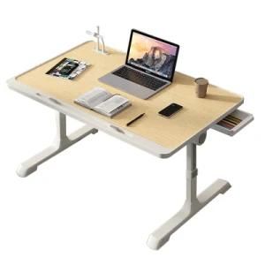 Multifunctional Lazy Lifting Foldable Table Office Study Desk with Drawer and USB for Working at Home in Bed