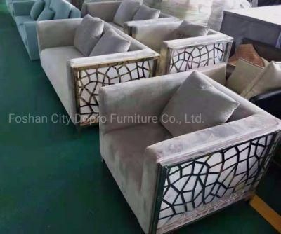 Laser Cut Frame Classic Stainless Steel Hot Seller Single Sofa