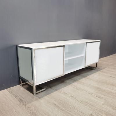Widely Used Mirrored TV Wall Cabinet New Style Glass TV Table