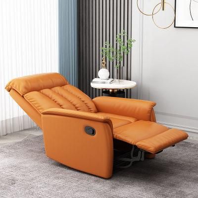 Orange Warm Color Manual Recliner Sofa Simple Style Home Furniture Office Chair for Living Room Sofa Single Seat