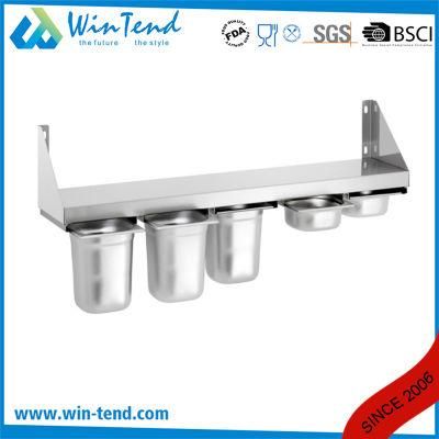 Latest Design Stainless Steel Kitchen Wall-Hung Shelf for Gn 1/6 Pan