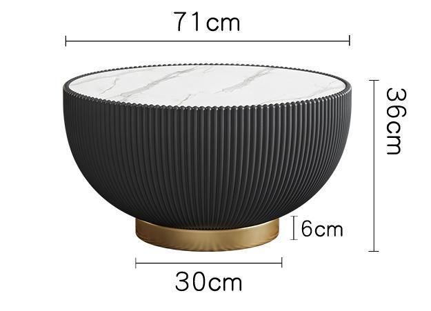 Round Coffee Table Furniture in Gold or Silver