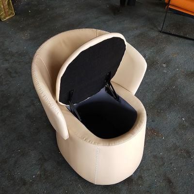 European Design Velvet Fabric Chair with Storage Function