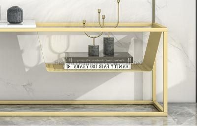 Nordic Simple Style Stainless Steel Fream TV Stand