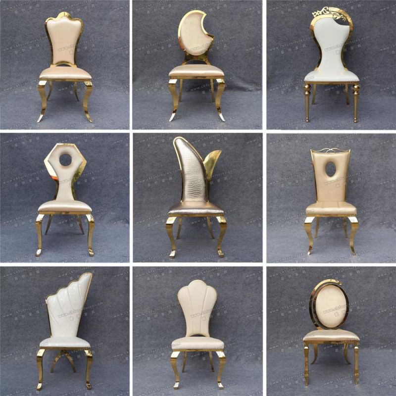 Luxury and Modern Gold Stainless Steel Chair for Banquet Wedding Hotel Dining (YCX-SS27)