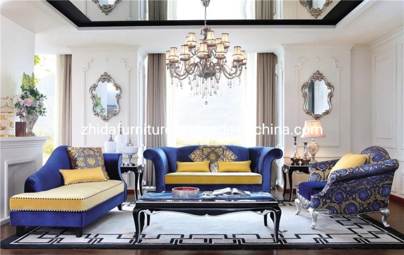 Italian Velvet Living Room Classic America Sofa for Seating Room