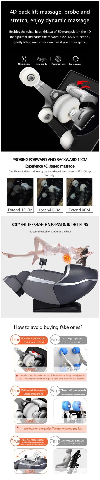 New Design 4D Massage Chair Used Massage Chair