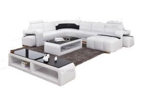 Living Room Sofa Sets Furniture L Shape Corner Leather Sofa Set