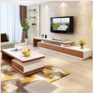 MDF Living Room Extend TV Stand Hall Cabinet Tempered Glass Modern Home Furniture