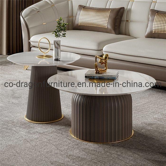 Luxury Living Room Furniture Coffee Table Group with Marble Top
