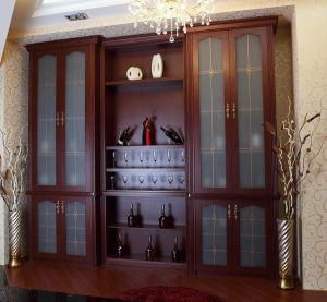 Wooden Wine Cabinet with Glass Door for Living Room Furniture