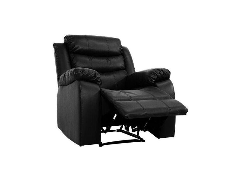 Jky Furniture Leather Manual Recliner Chair with High Quality Padded Seat for Living Room