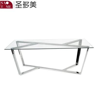 Modern Popular Transparent Glass Countertop Coffee Table