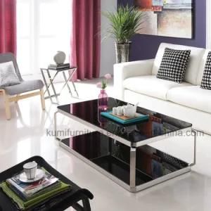 Living Room Furniture Glass Top Coffee Table