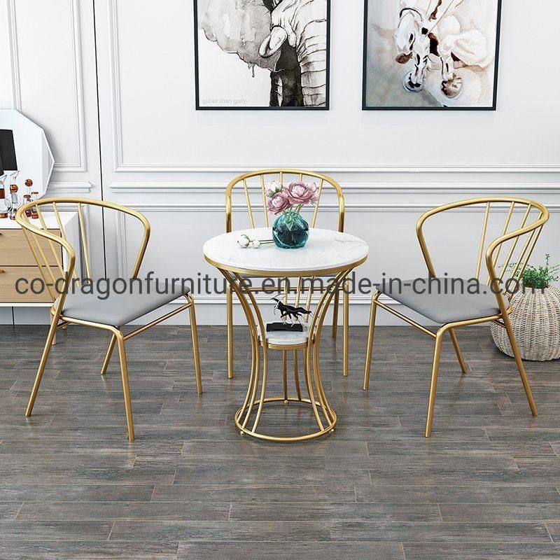 Hot Sale Metal Marble Top Side Table for Outdoor Furniture