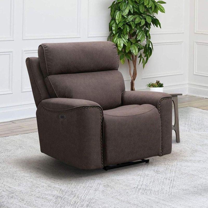 Jky Furniture Space Saver Adjustabe Fabric Power Recliner Sofa Set for Living Room