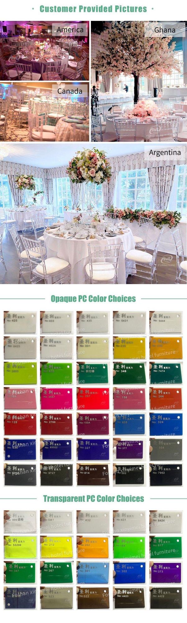 Wholesale Stacking Transparent Chiavari Chair