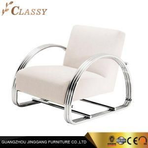 Mirror Polished Stainless Steel Modern Hotel Outdoor Round Armchair