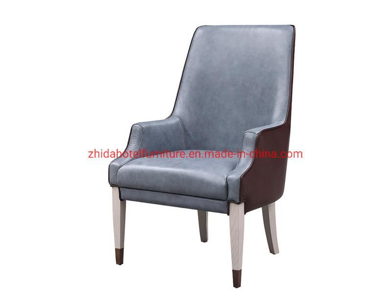 Hotel Antique Wooden Fabric Leather Living Room Restaurant Dining Chair