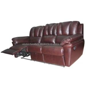 Living Room Genuine Leather Recliner Sofa (R-8856)