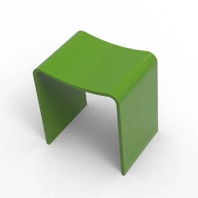 Solid Surface Green Stool Artificial Stone Seat for Dining Room