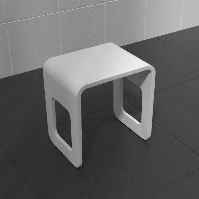 Hotel Home Living Room Stable Solid Surface Easy-to-Move Stone Ottoman Foot Stool
