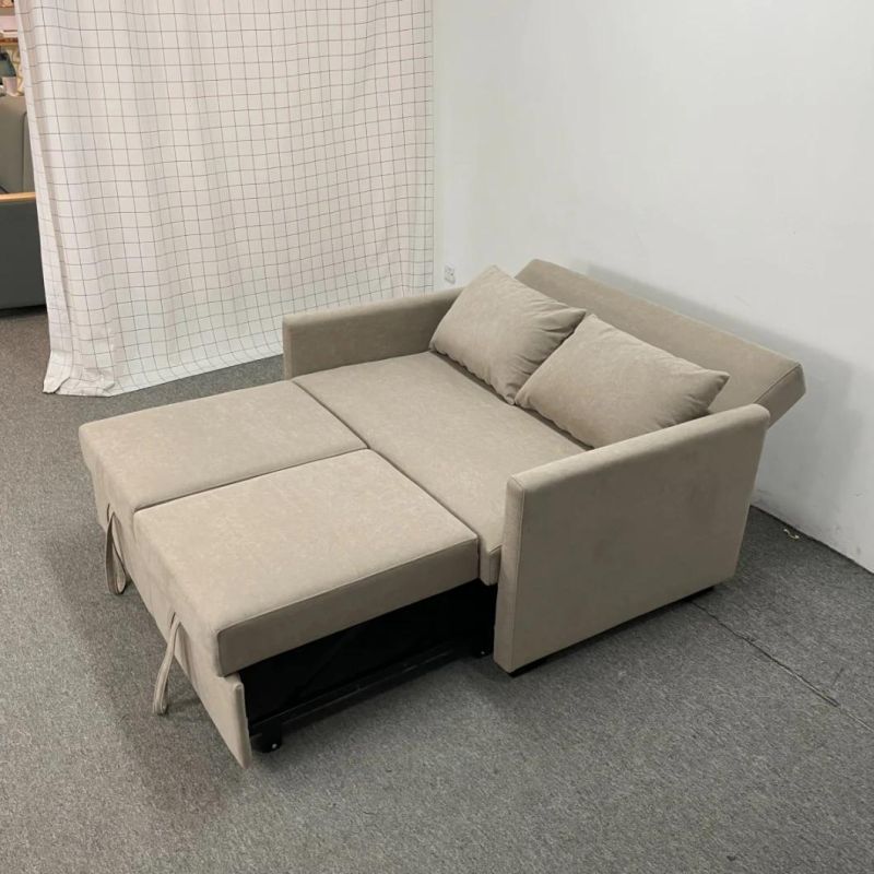 Simple Two-Seat Technology Cloth Sofa Bed Dual-Use Living Room