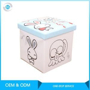 High Quality Fabric Ottoman with Storage Wholesale Fabric Storage Stool