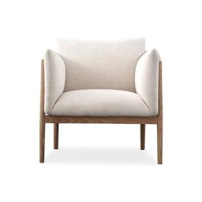 Simple Nordic Living Room Sofa Chair Which Fabric Solid Wood Frame Armchair