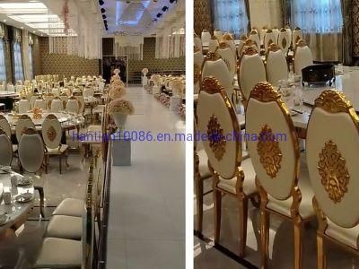 Restaurant Banquet Leather Gold Steel Wedding Rental Infiniti Party Chair for Event Living Room