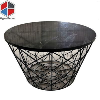 OEM Service 15 Years Round Black Side Tables for Bedroom Bedside