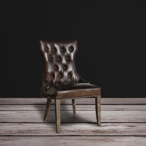 Retro Leather Dining Chair