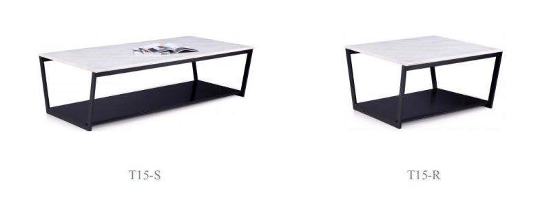 Luxury Living Room Coffee Table Combination Modern Nordic Furniture Marble Square Side Table