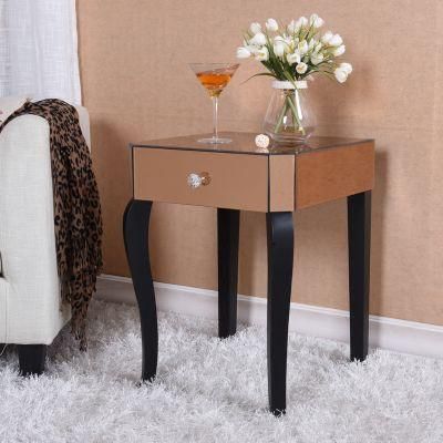 Hot Selling Mirrored Furniture Glass Side Table Corner Table