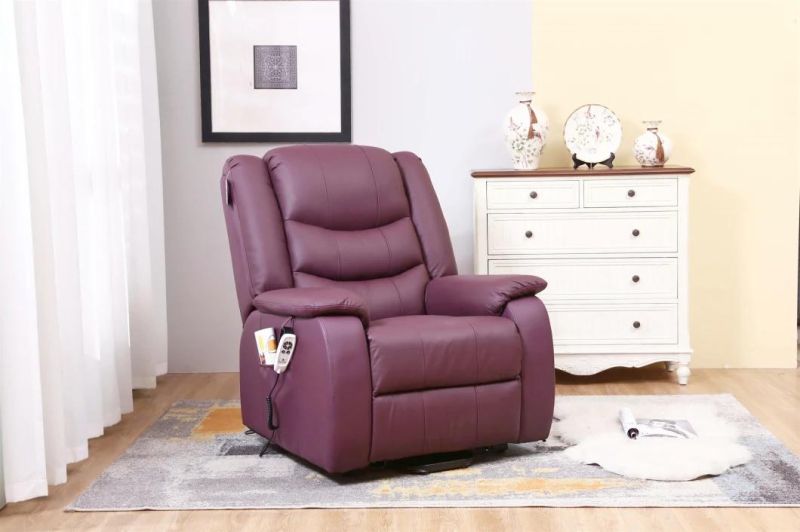 Jky Furniture Leather High Adjustable Power Lift Chair with Big Wingback