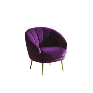 New Design Can Be Customized Home Furniture Velvet Fabric Fan Shaped Arm Dining Chair
