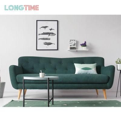 Low Price Modern Home Furniture Fabric Couches Double Seater Green Chair Living Room Sofa