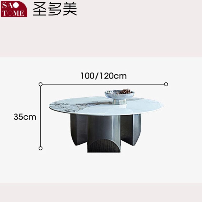 Slate Top and Metal Feet Coffee Table for Living Room
