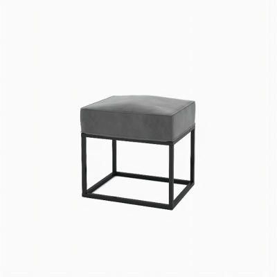 Metal Round Storage Office Foot Rest Rattan Stool Ottoman