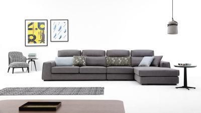 Modern Fabric European Style L Shaped Sofa Wholesales Sectional Sofa Lounge Couch with Chaise for Living Room and Home