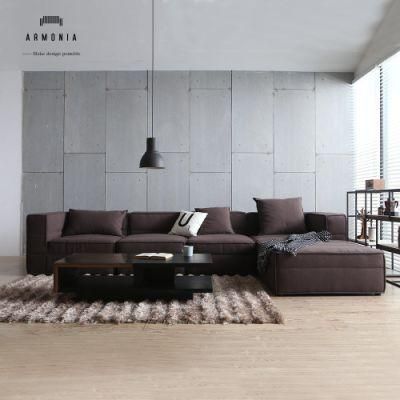 Living Room Leisure Fabric Luxury L Shape Home Furniture Sofa