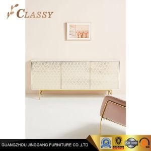 Living Room Cabinet with Polished Stainless Steel Legs