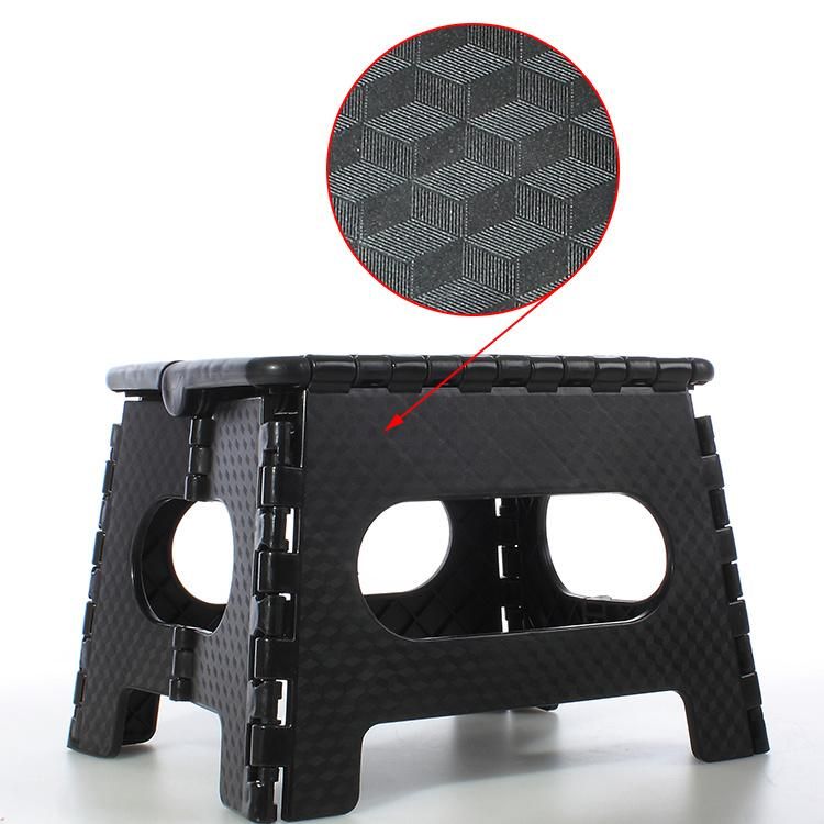 Modern Style, Practical and Firm Black Plastic Folding Stool