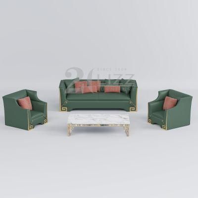 Wholesale High Quality Sectional Couch Living Room Furniture Modern Geniue Leather Sofa with Metal Leg