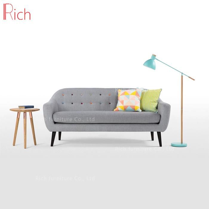 New Design Modern Furniture Grey Fabric Loveseat Sofa