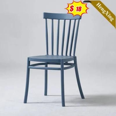 Nordic Modern Blue Plastic Beach Stackable Banquet Garden Colorful Dining Chairs