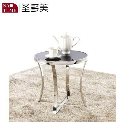 Modern Exquisite Furniture Metal Glass Round End Table