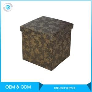 Folding Ottoman with Storage Furniture Fabric Ottoman Foldable Cover a Square Ottoman