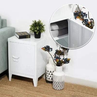 White Cabinet Nightstand Furniture in White 22&prime; &prime; H X 15&prime; &prime; W X 11&prime; &prime; D